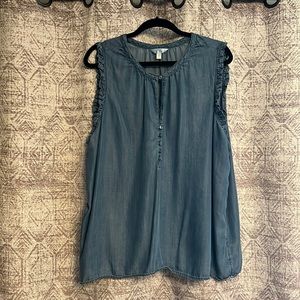 Plus Size Time and Tru Chambray Top